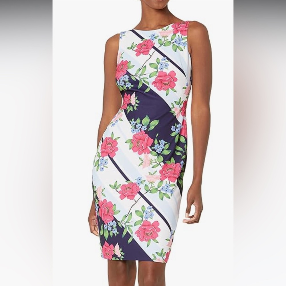 Vince Camuto Floral Sleeveless Dress - Multicolor